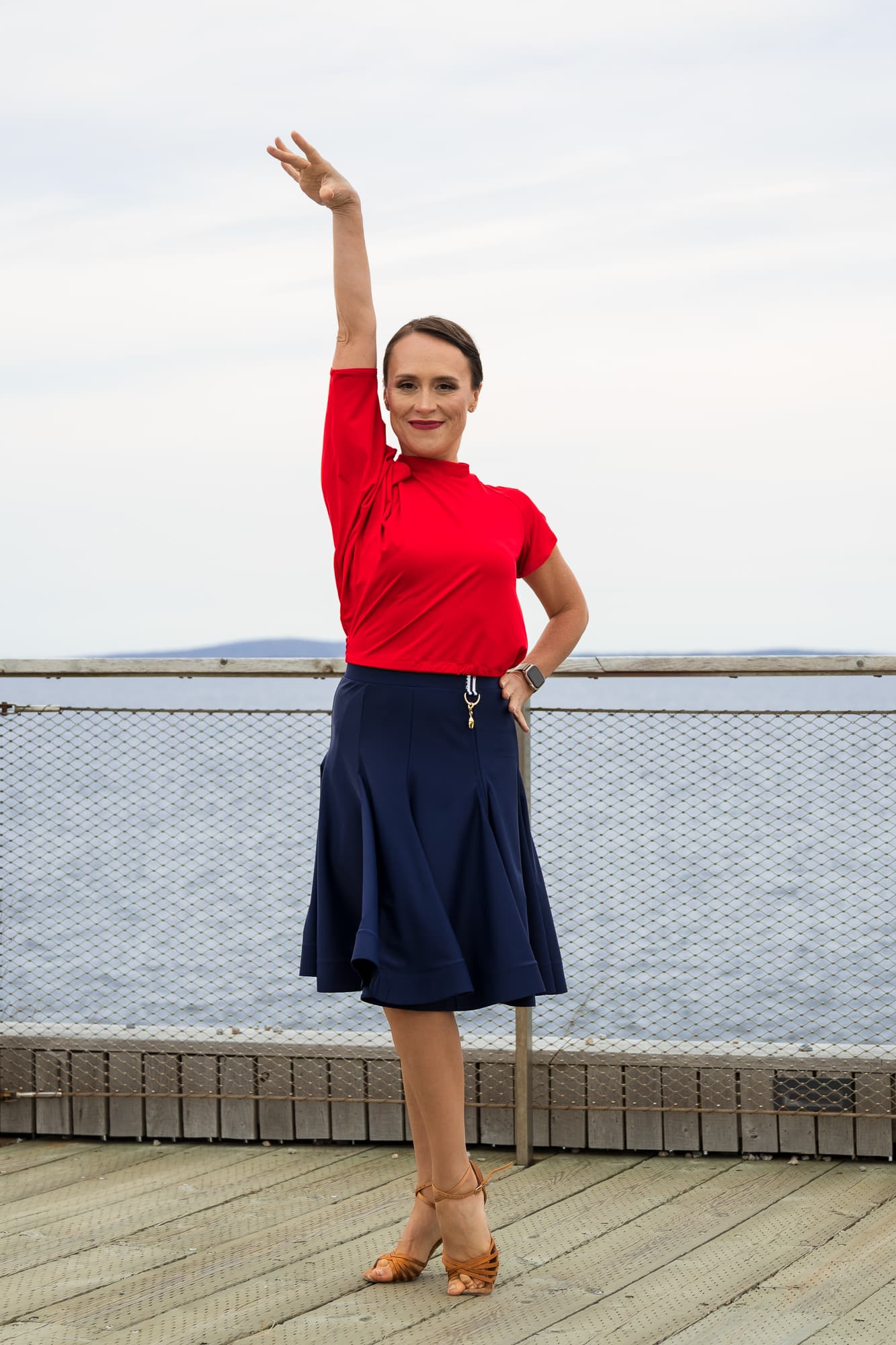 Aleta Latin Skirt | 8-Gore Skirt with Adjustable Hip Gathering