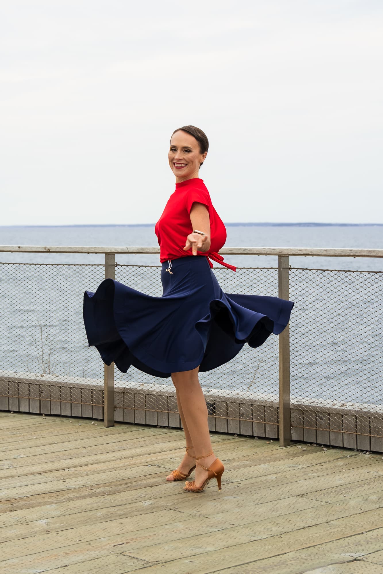 Aleta Latin Skirt | 8-Gore Skirt with Adjustable Hip Gathering