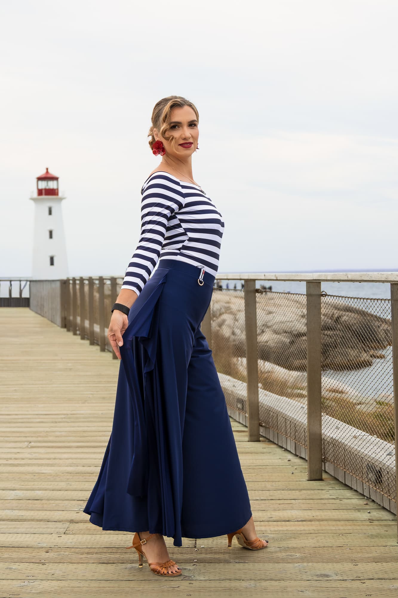 Goddess Dance Pants | Extra Wide Leg Dance Trousers with Semi Sheer Inserts and Decorative Sashes 