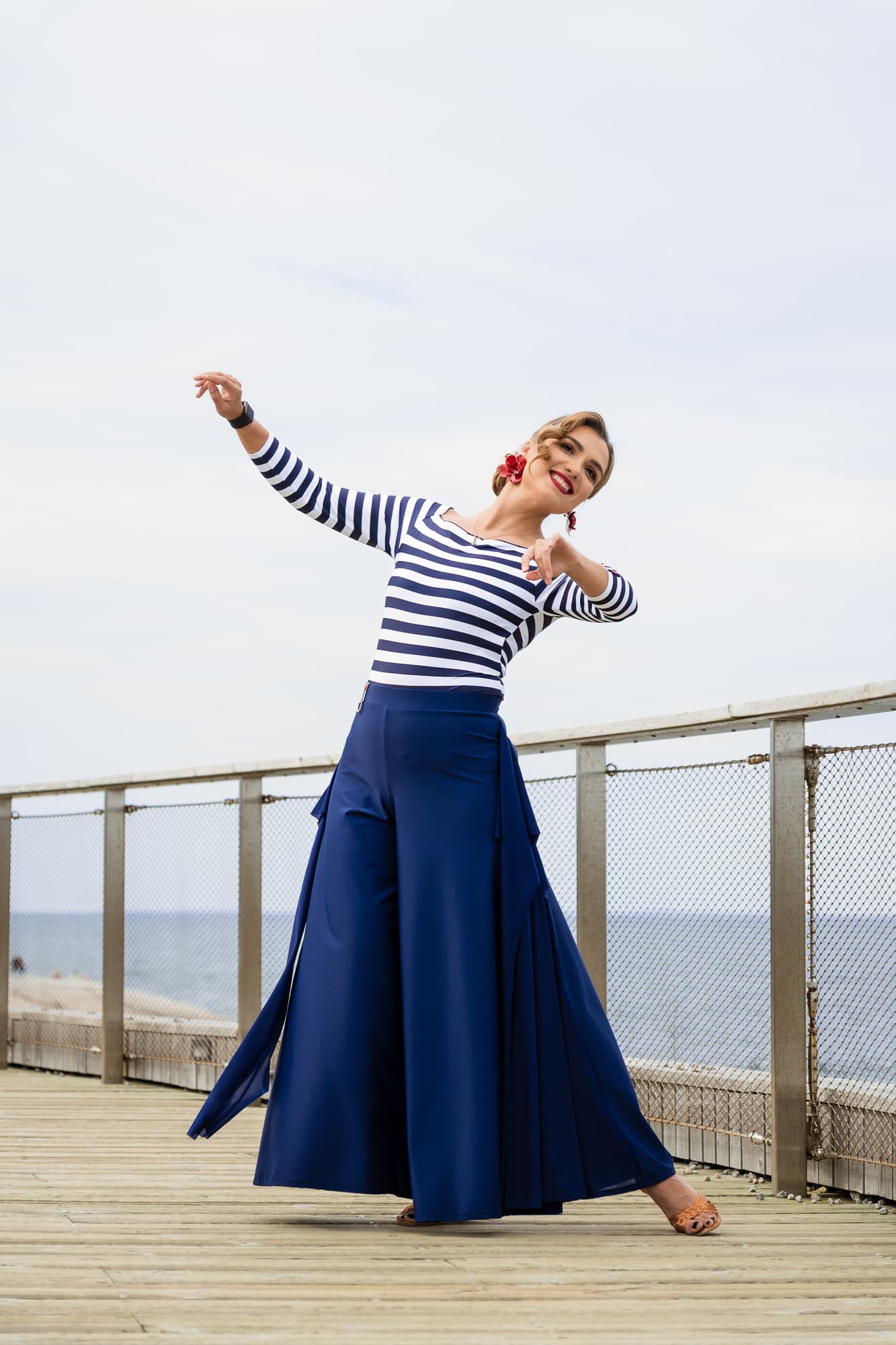 Goddess Dance Pants | Extra Wide Leg Dance Trousers with Semi Sheer Inserts and Decorative Sashes 