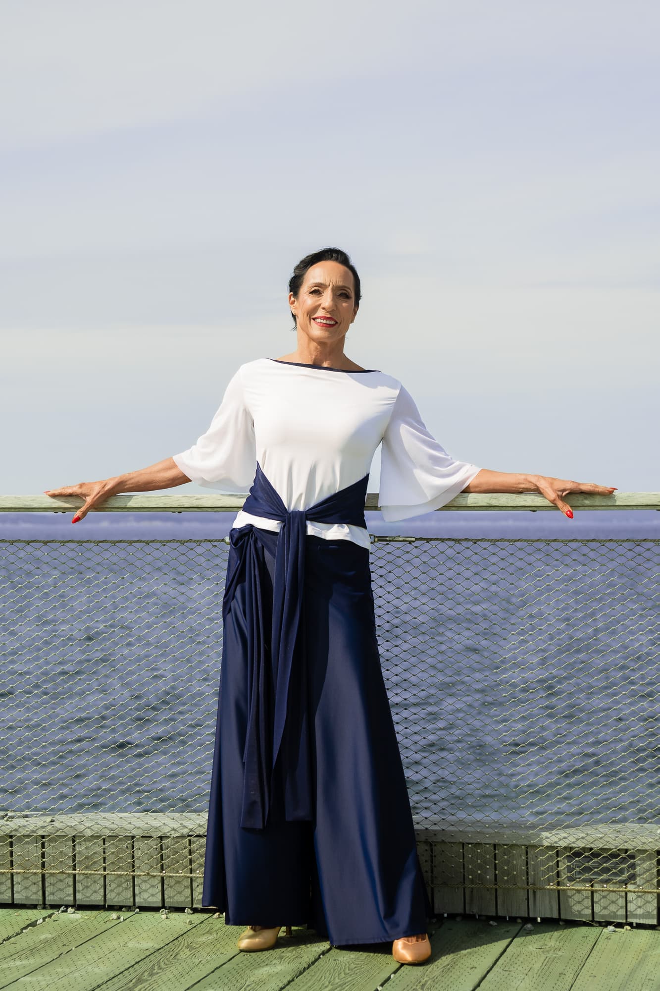 Fallaway Dance Top | Top with Flowy Sleeves and Decorative Sash