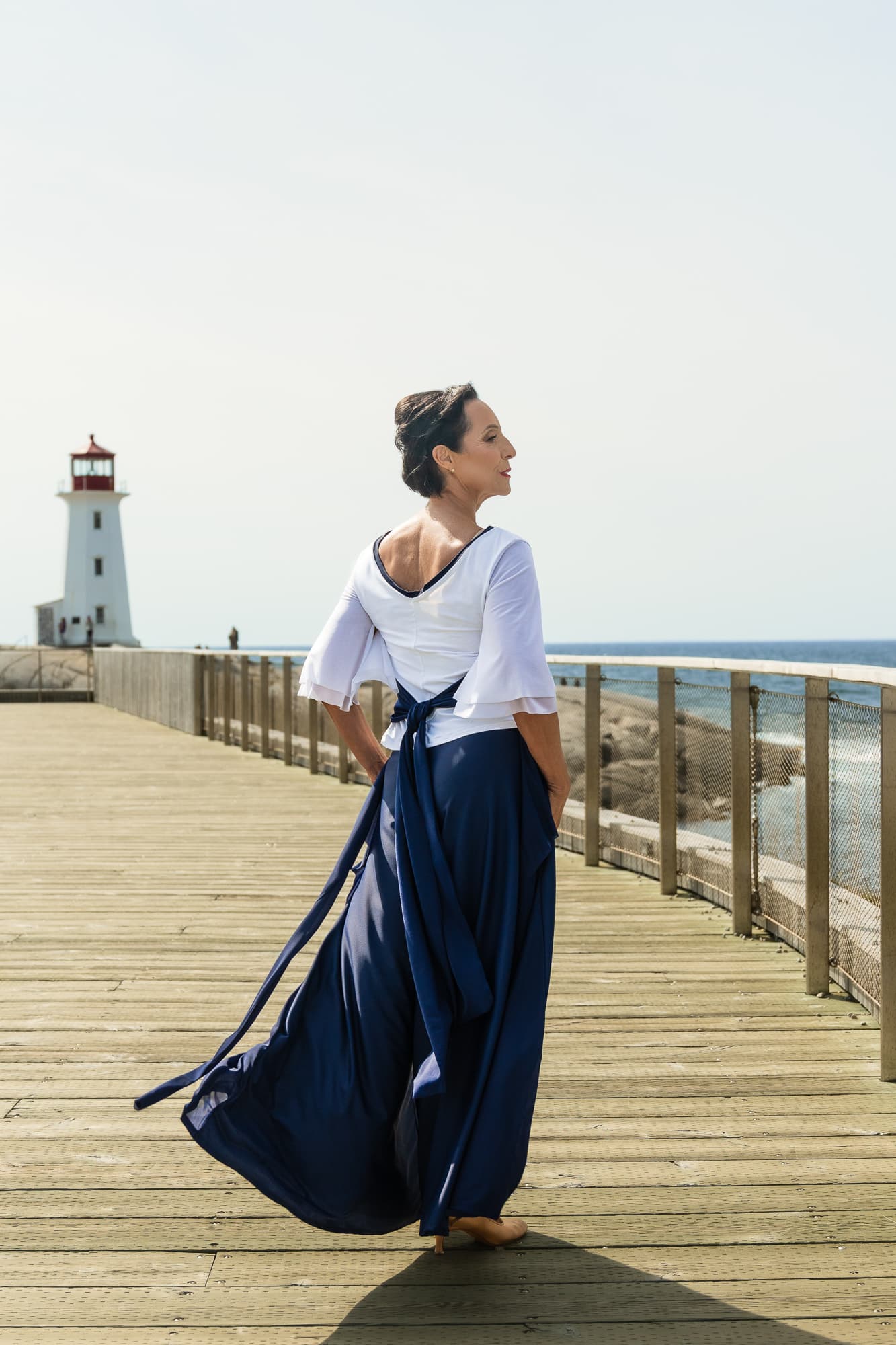 Fallaway Dance Top | Top with Flowy Sleeves and Decorative Sash