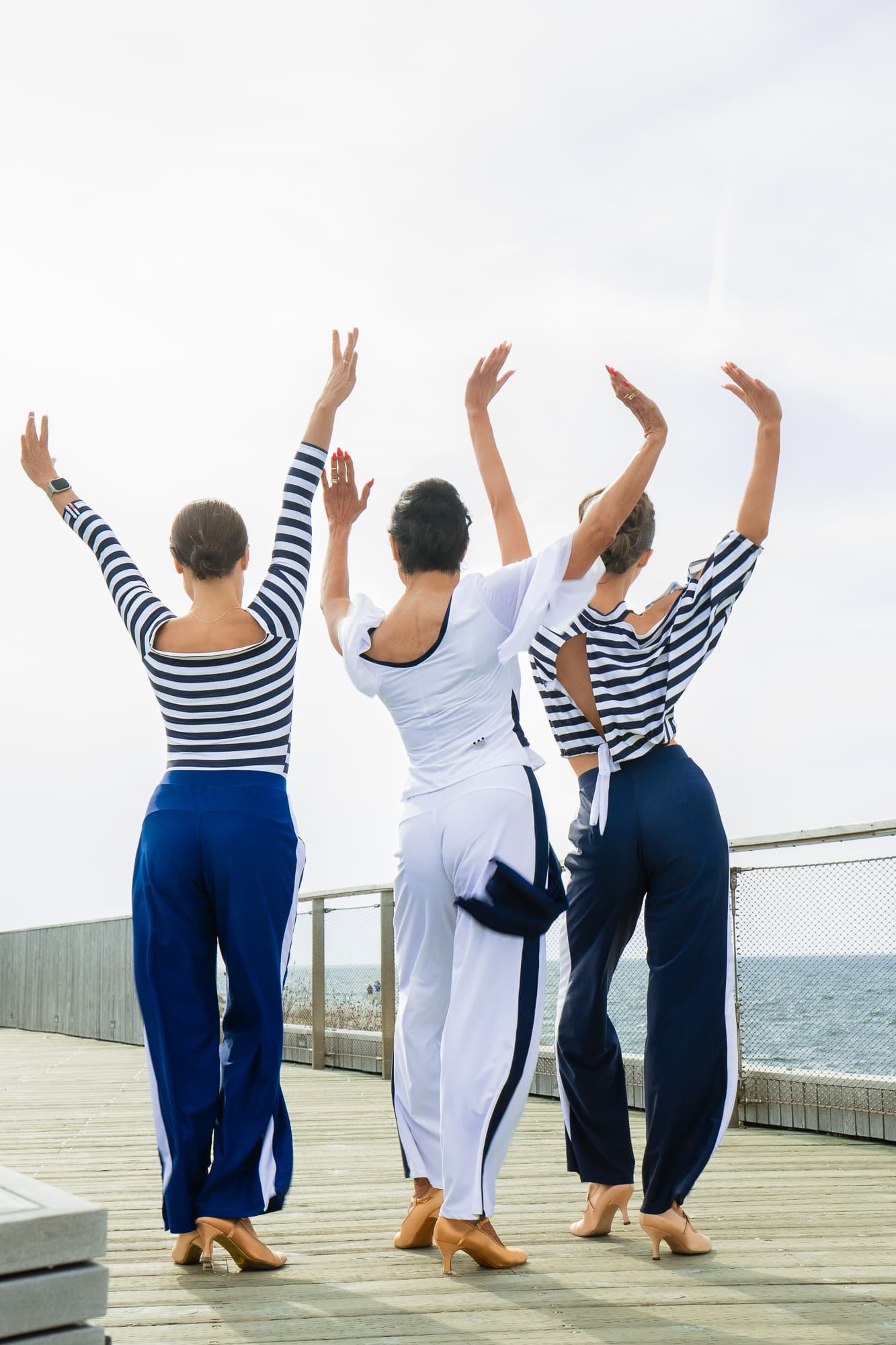 First Class Dance Pants | Straight Leg Mid-Rise Dance Trousers with Side Stripe