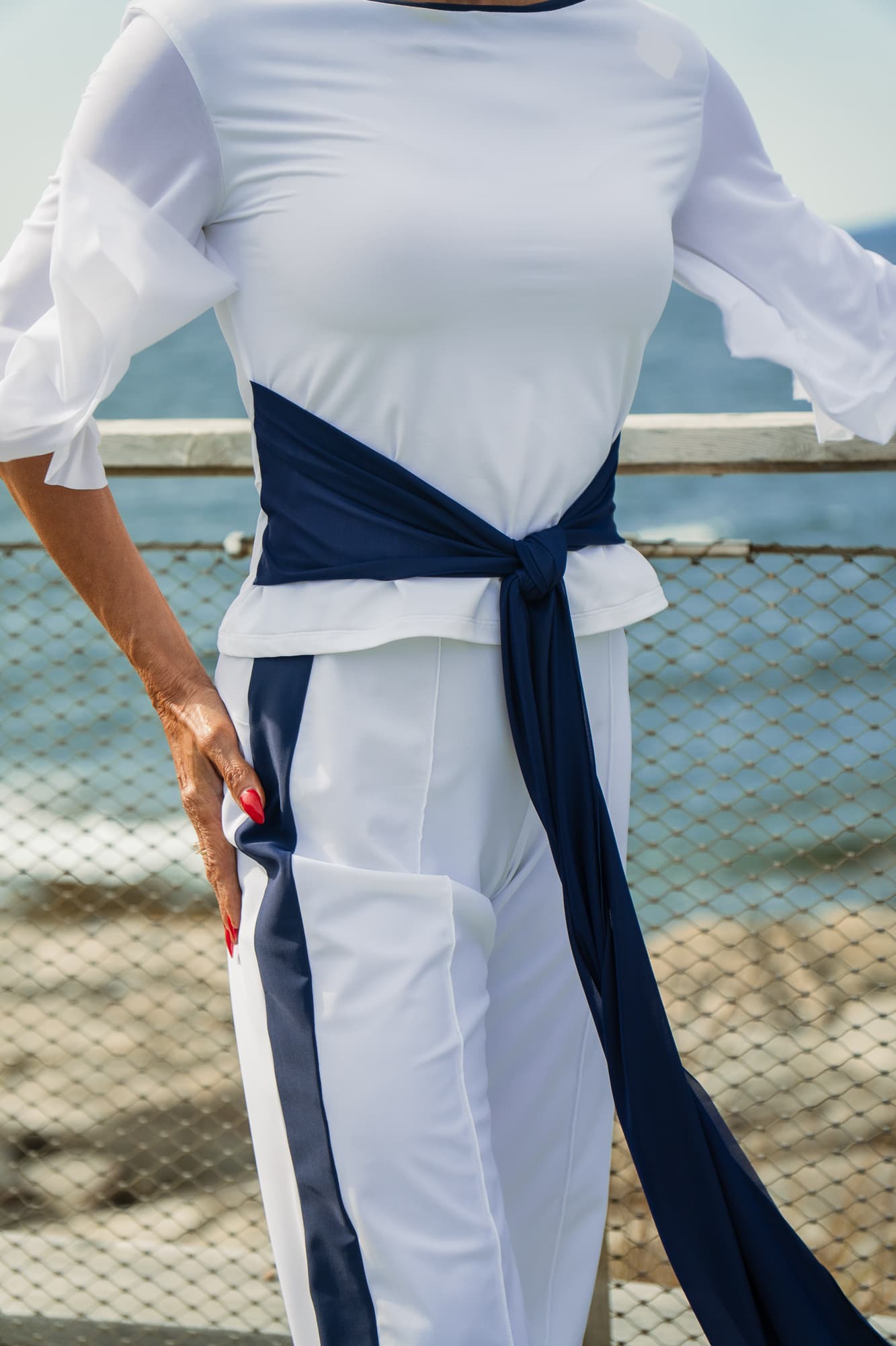 Fallaway Dance Top | Top with Flowy Sleeves and Decorative Sash