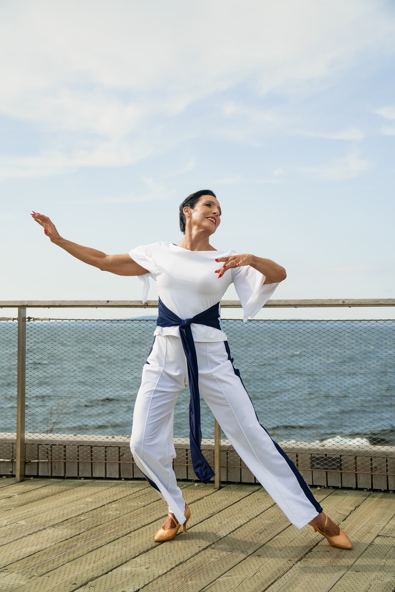 Fallaway Dance Top | Top with Flowy Sleeves and Decorative Sash