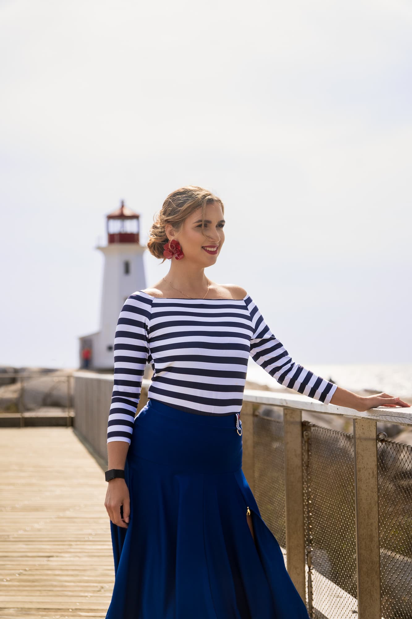 Calypso Ballroom and Smooth Skirt | A-Line Maxi Skirt with Supportive Yoke and Front Side Slit