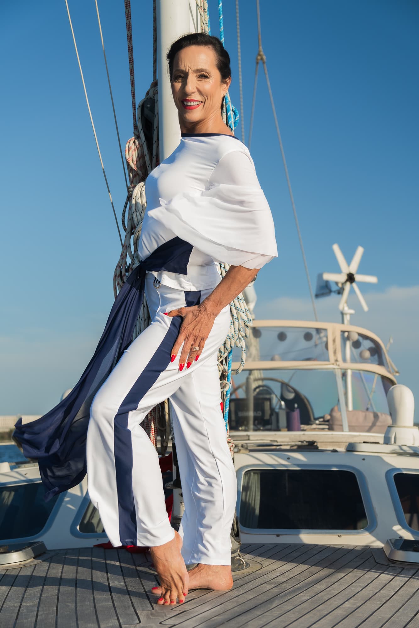 Fallaway Dance Top | Top with Flowy Sleeves and Decorative Sash