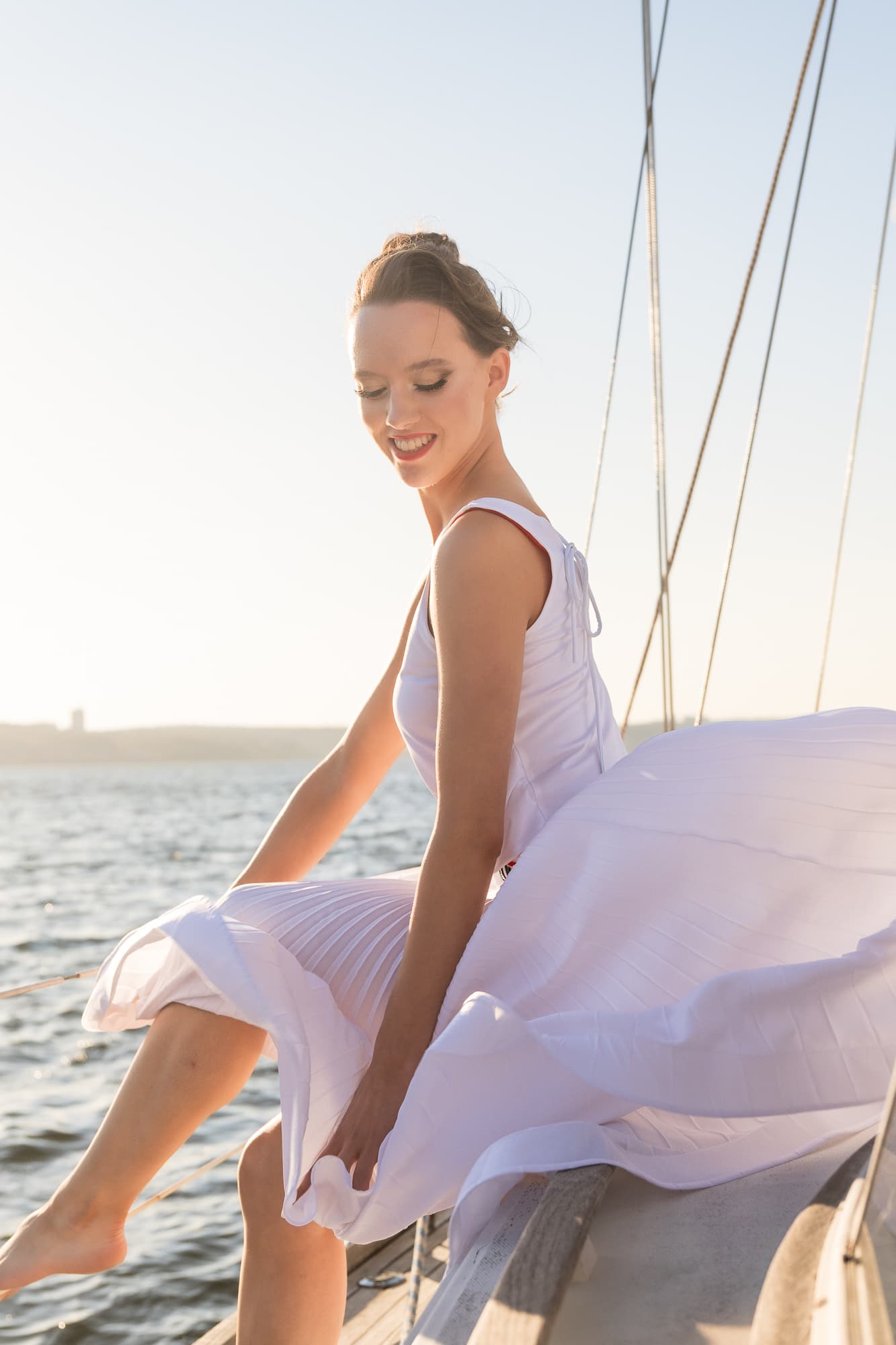 Pivot Breeze | Pleated Maxi Ballroom Skirt with Yoke & Horsehair Braid Hem