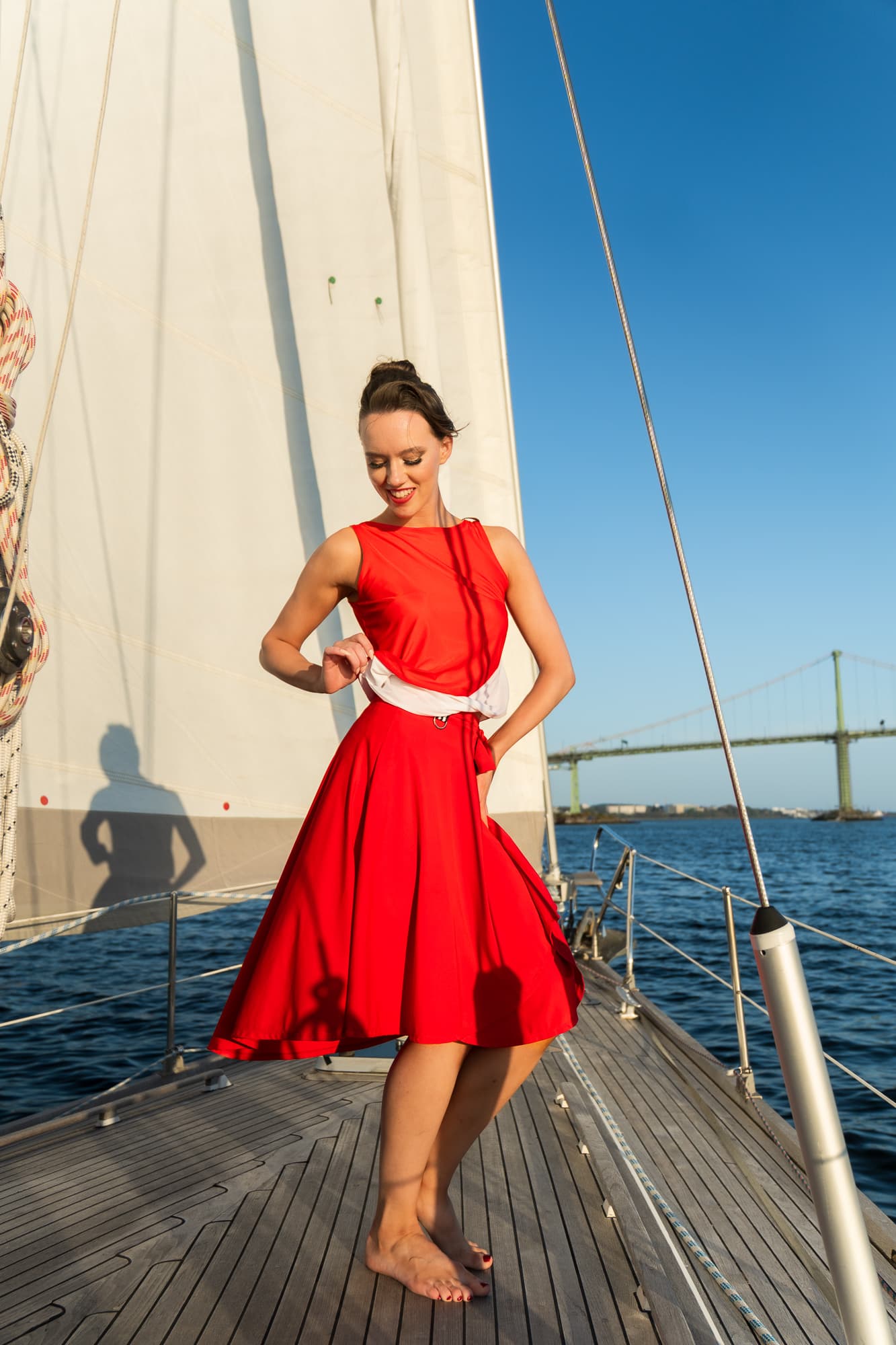 Fiesta Latin Skirt | Wrap Panel Skirt with Long Back Hem