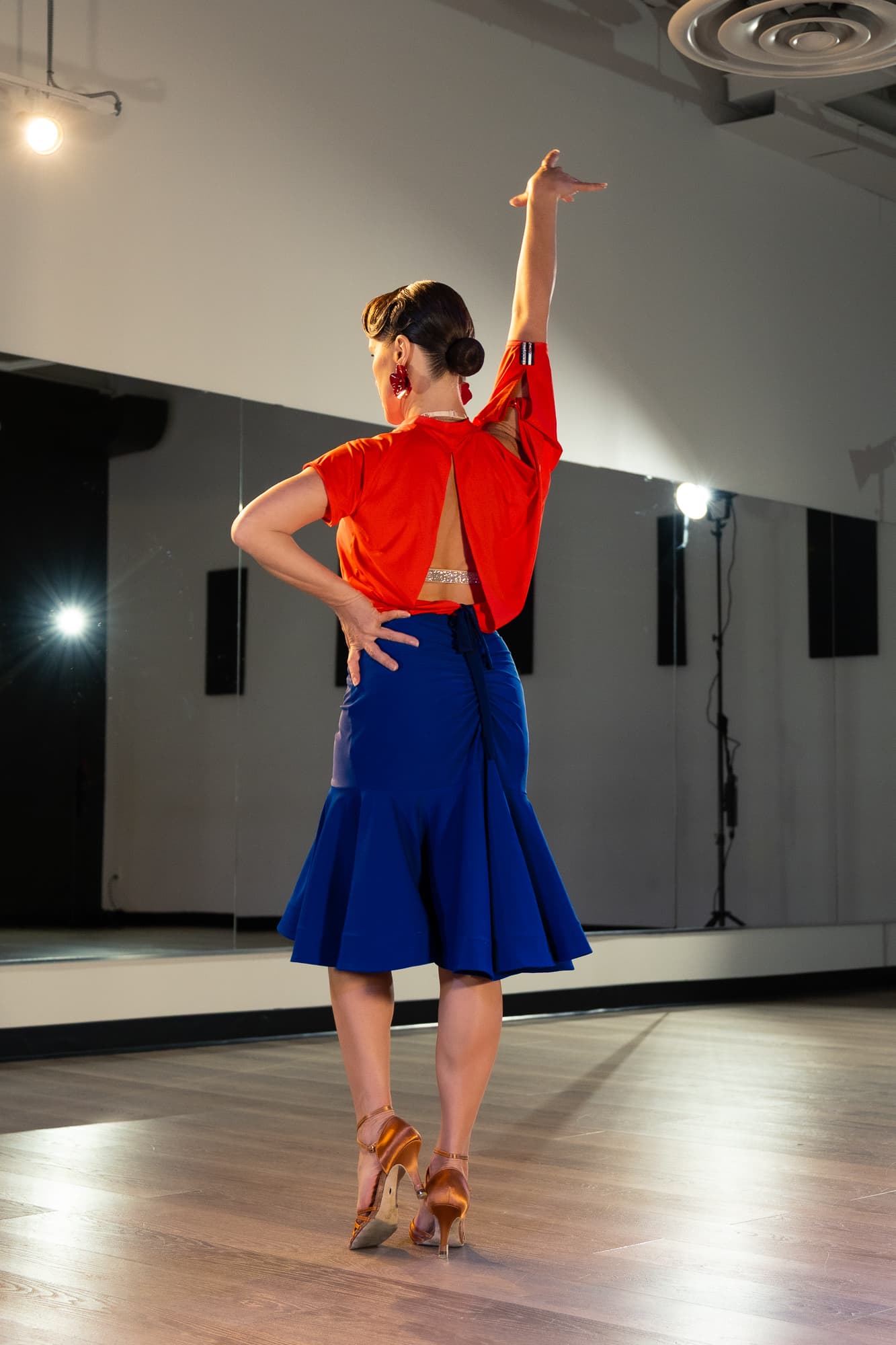 Drift Dance Top | Asymmetrical Cold Shoulder Top or Throw with Back Slit