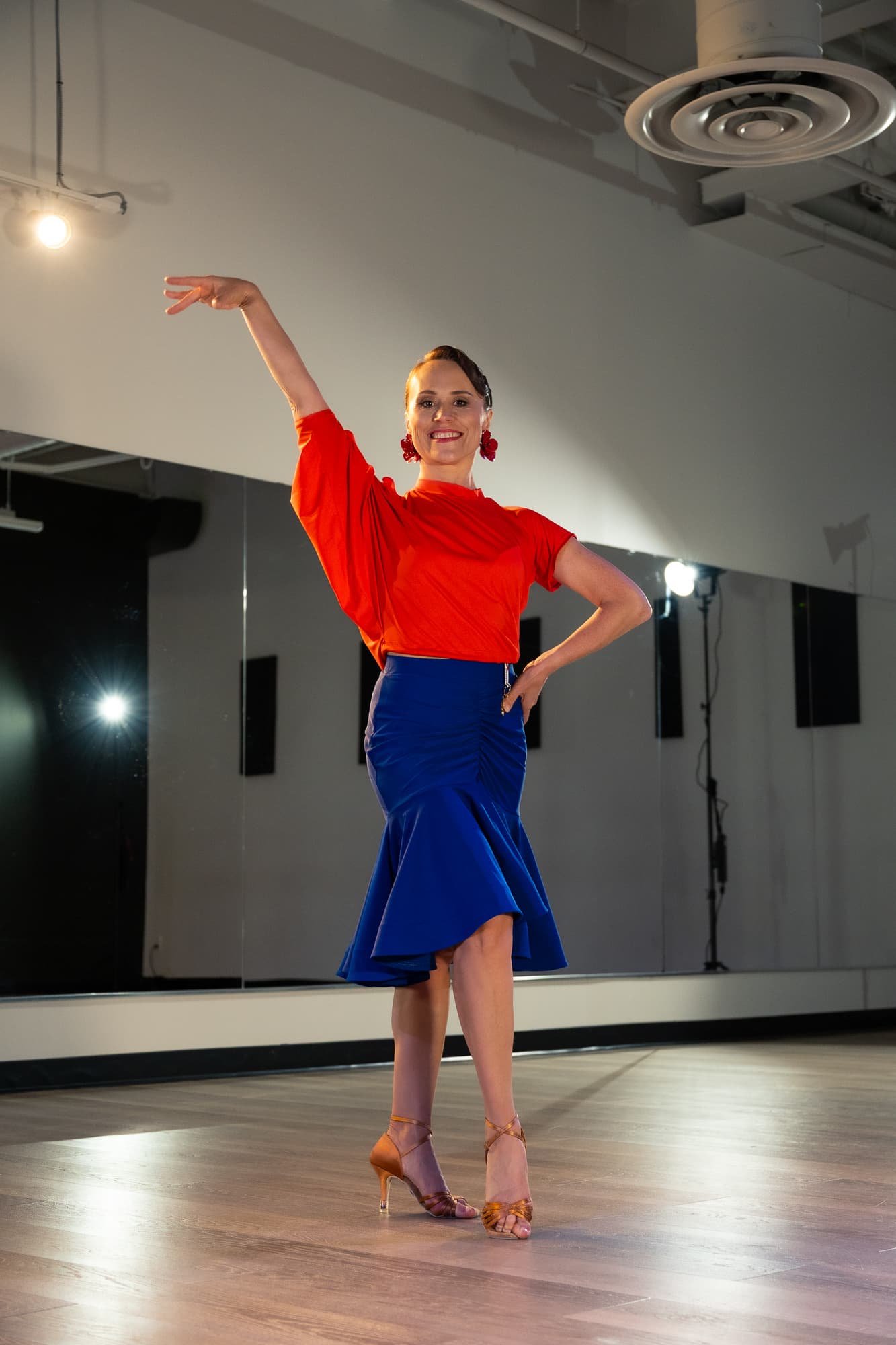 Drift Dance Top | Asymmetrical Cold Shoulder Top or Throw with Back Slit