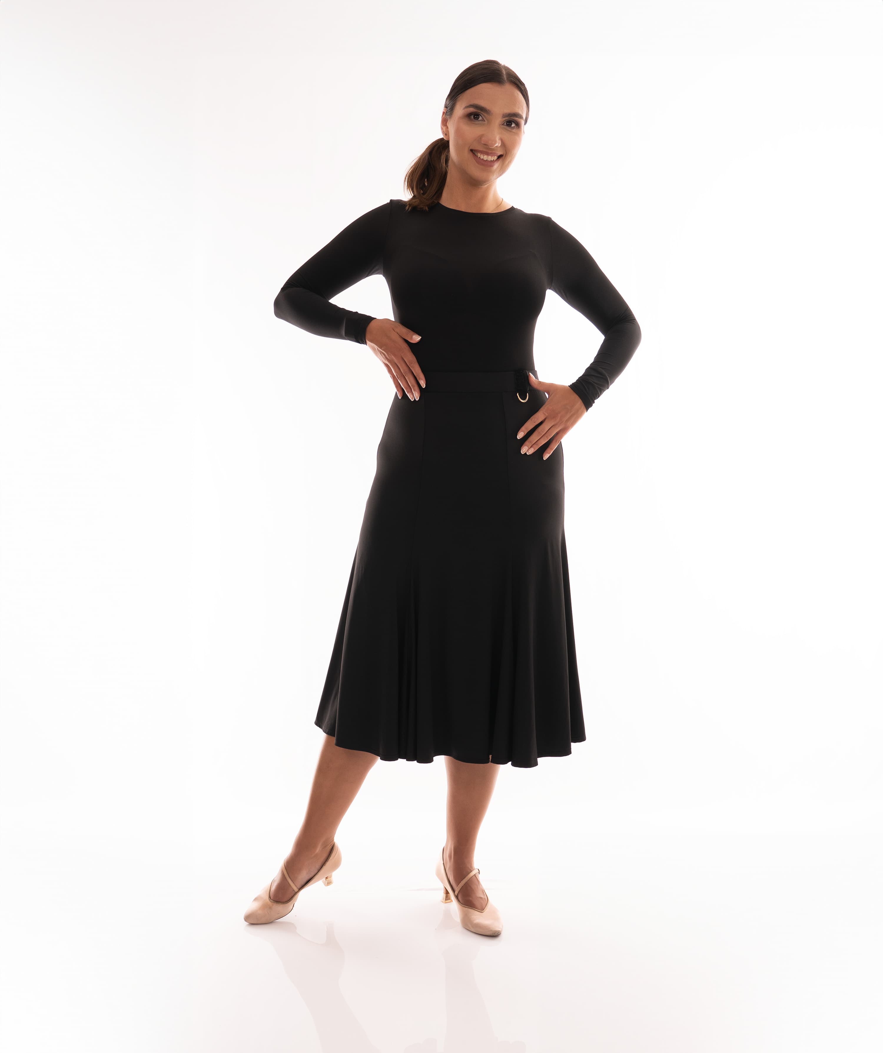 Godet midi Ballroom Skirt