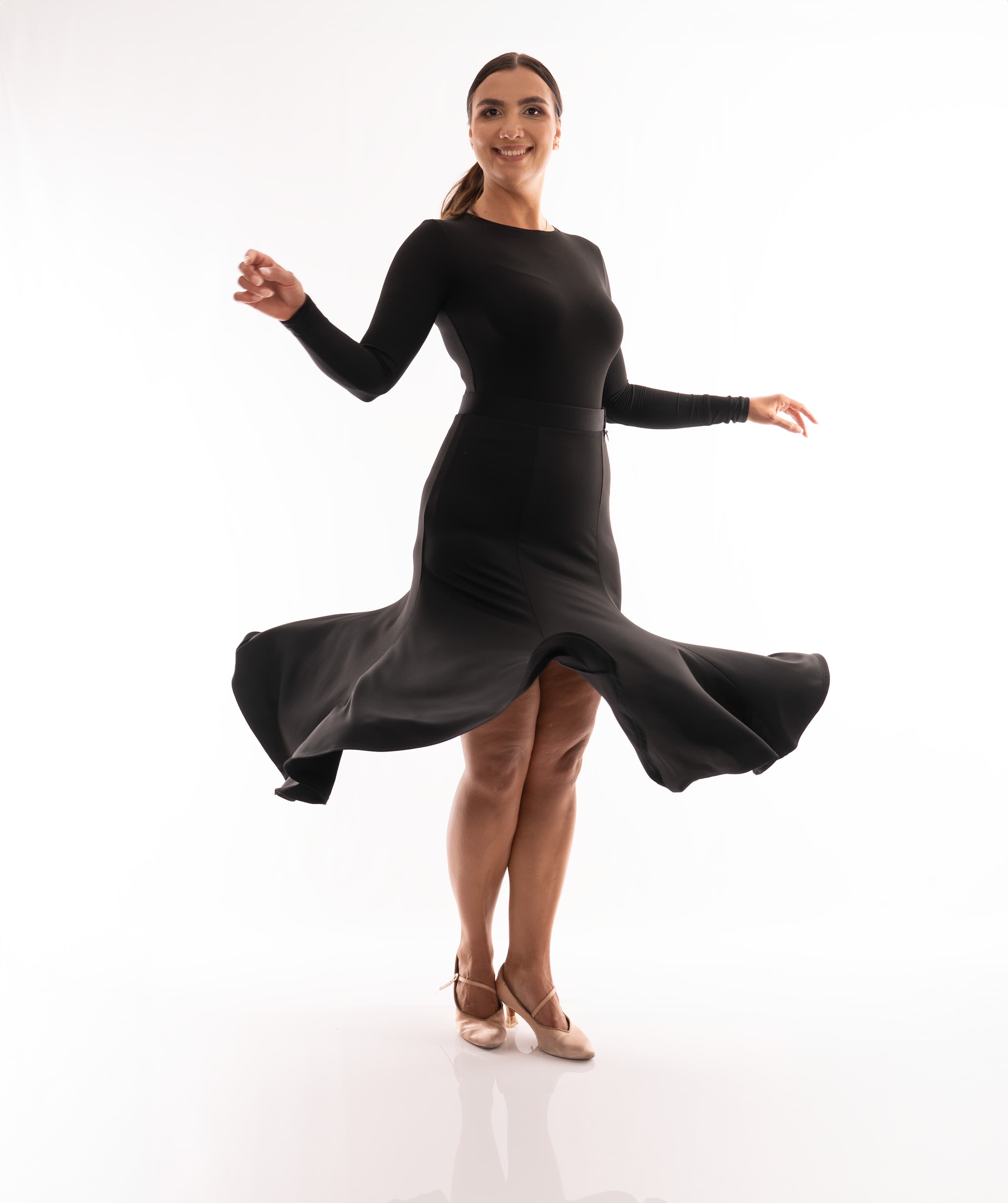 Godet midi Ballroom Skirt