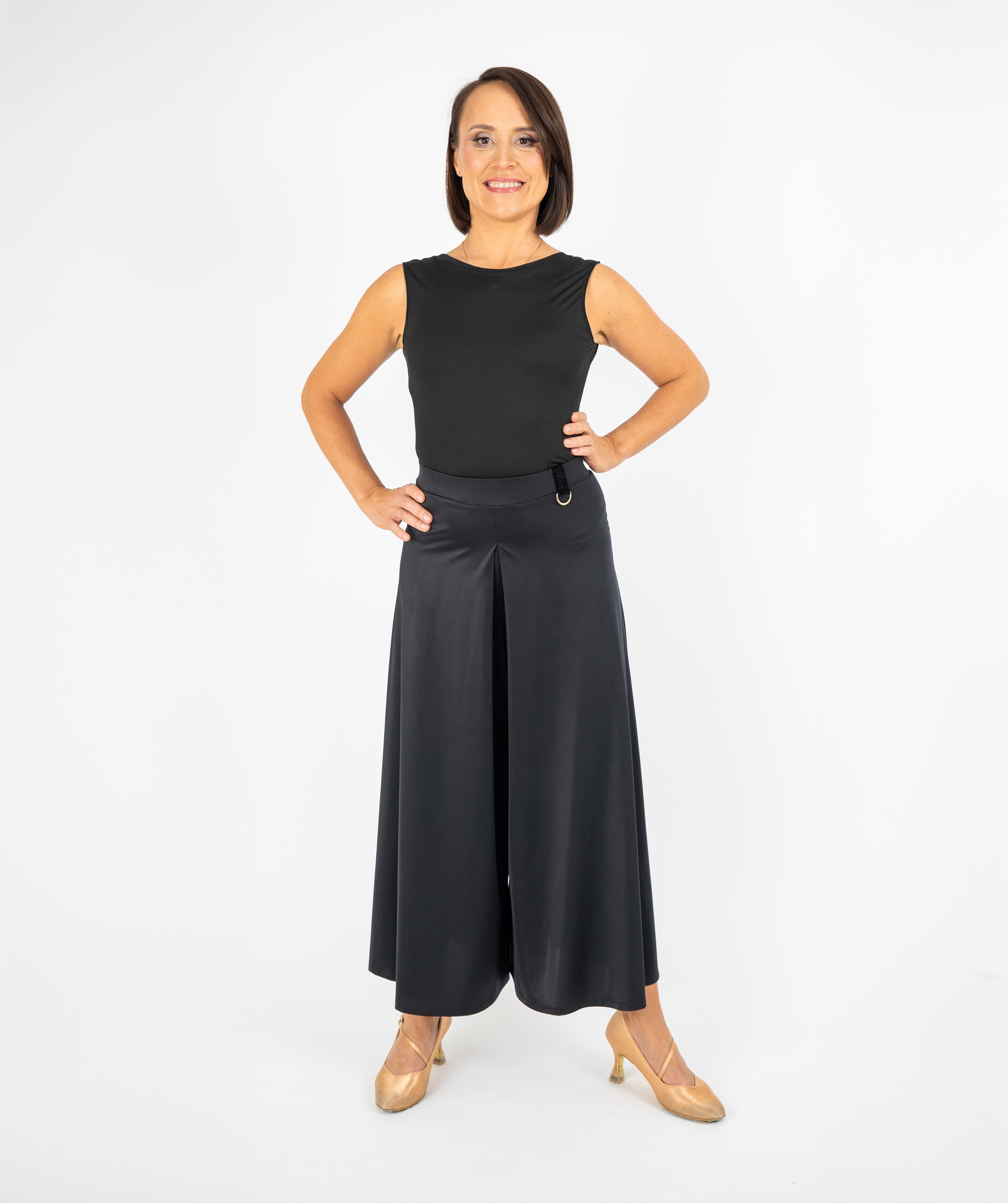 Grand Flow Classic Culottes | Mid-Fold Wide-Legged Trousers Skirt Pants