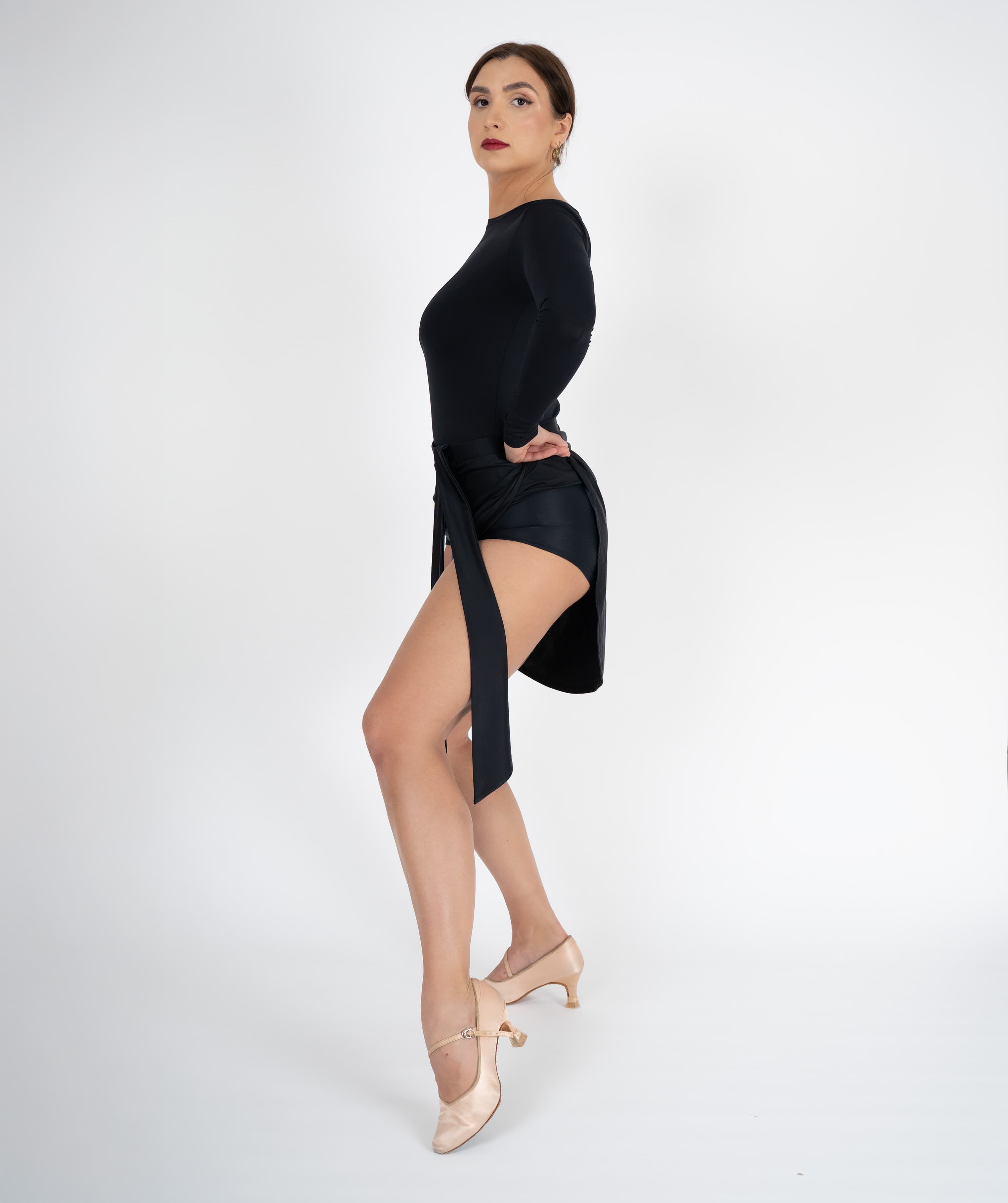 Ecart Latin Skirt | Asymmetrical Skirt with Sash