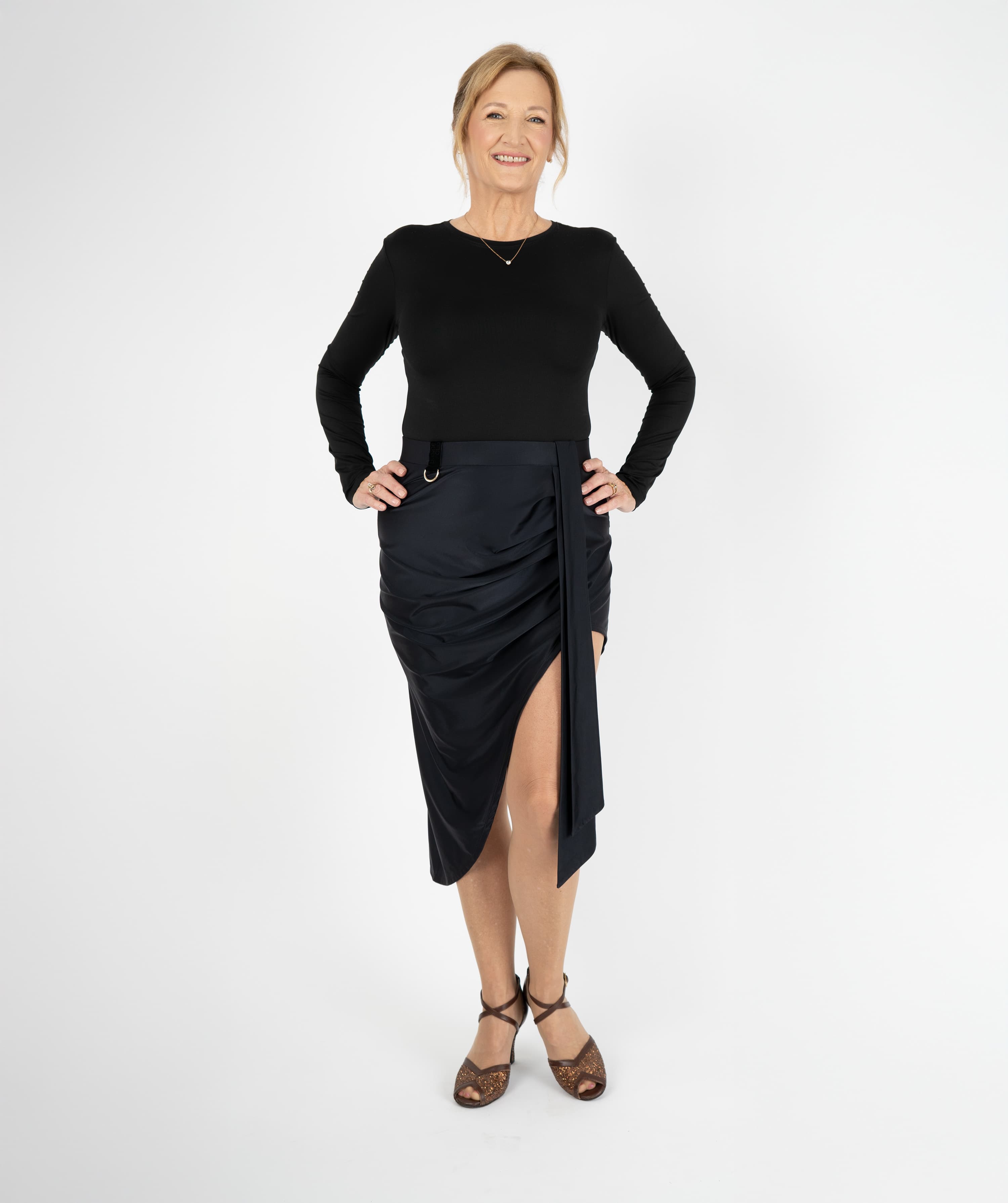 Ecart Latin Skirt | Asymmetrical Skirt with Sash