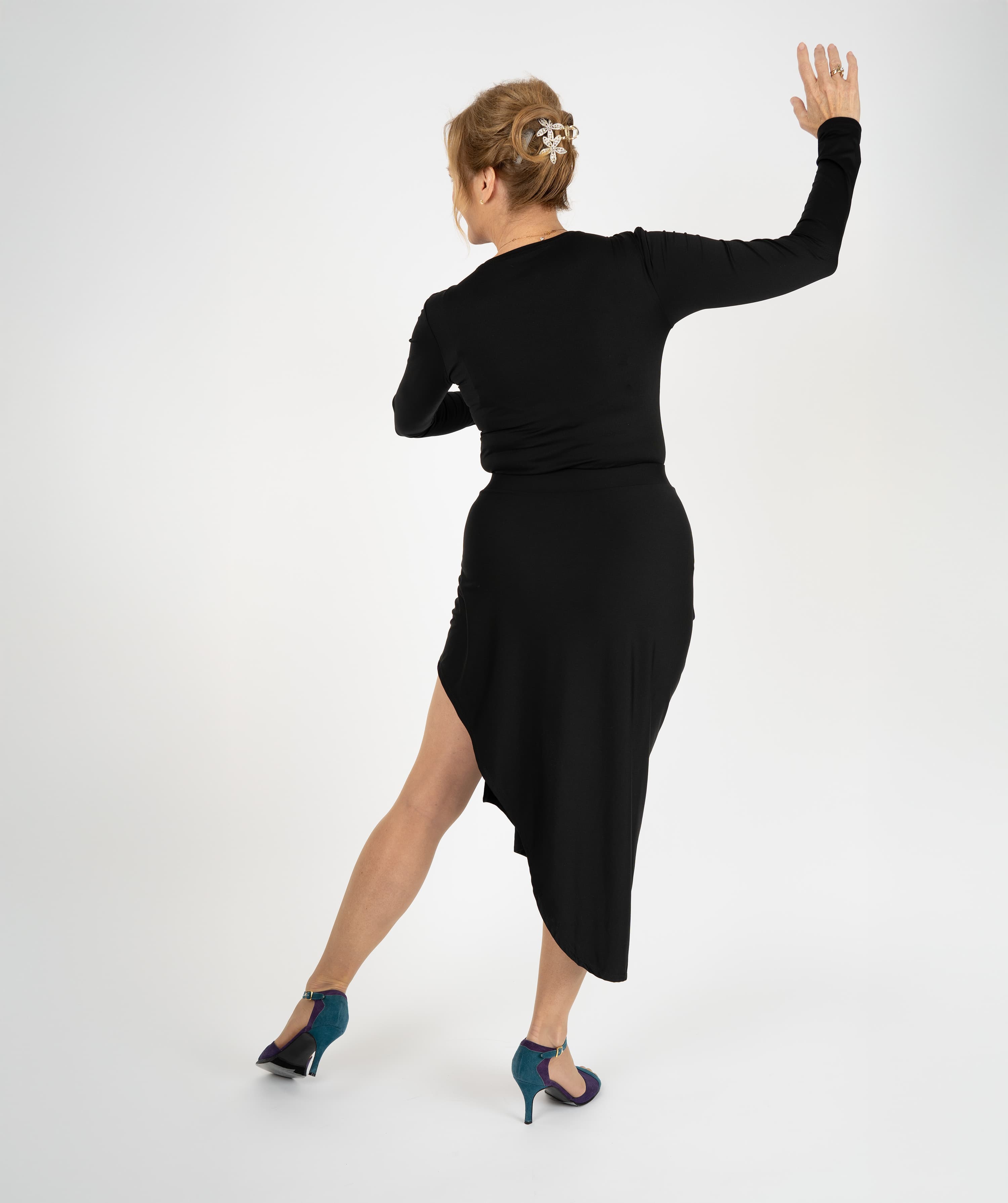 Ecart Latin Skirt | Asymmetrical Skirt with Sash