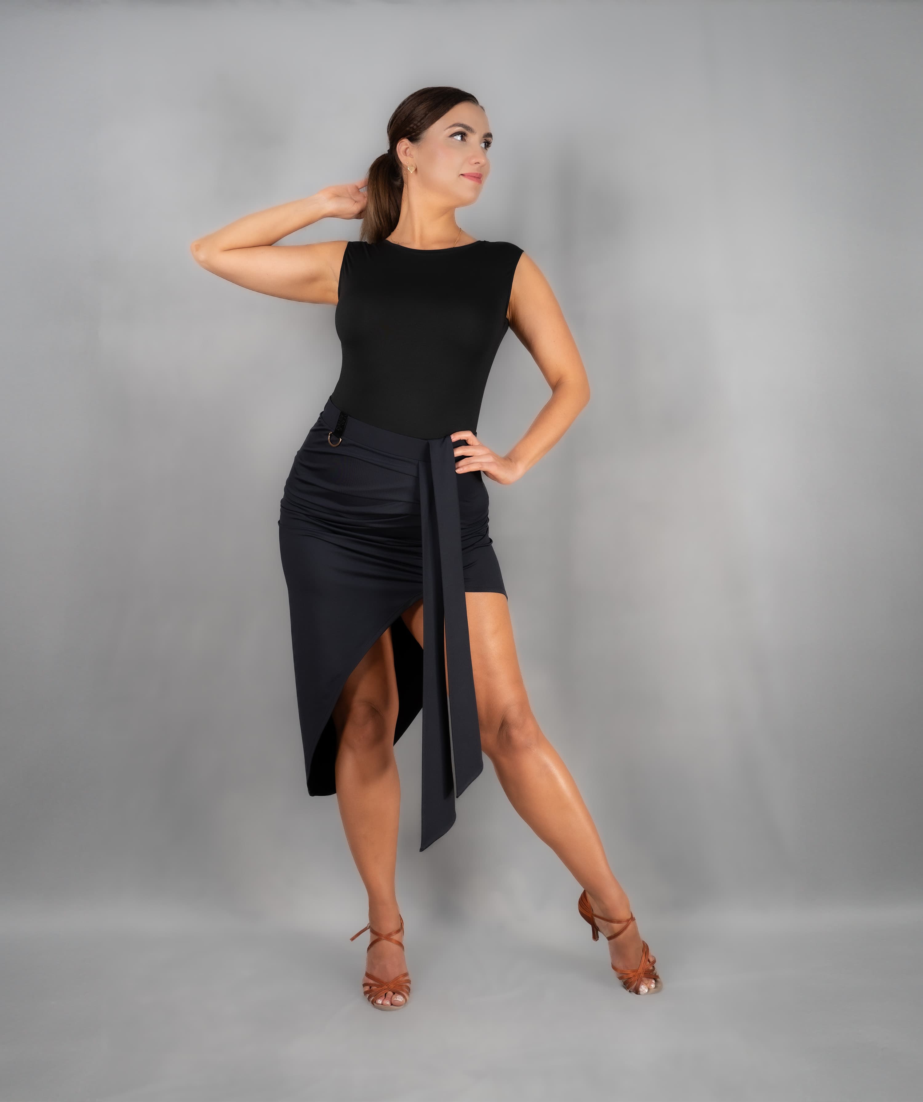 Ecart | Asymmetrical Skirt with Sash
