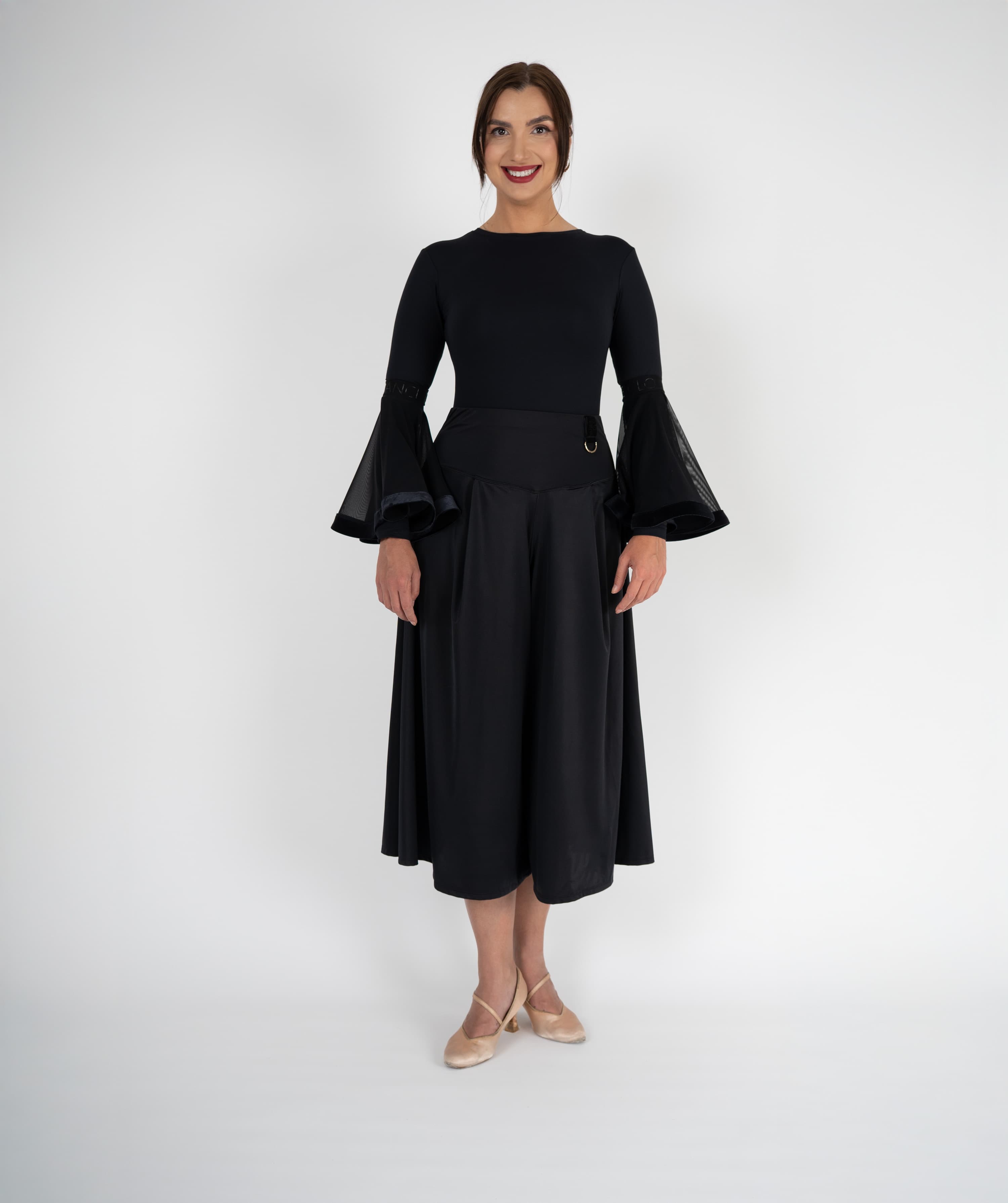 Grand Flow Shape Culottes | Yoke-Waist Wide-Legged Trousers Skirt Pants