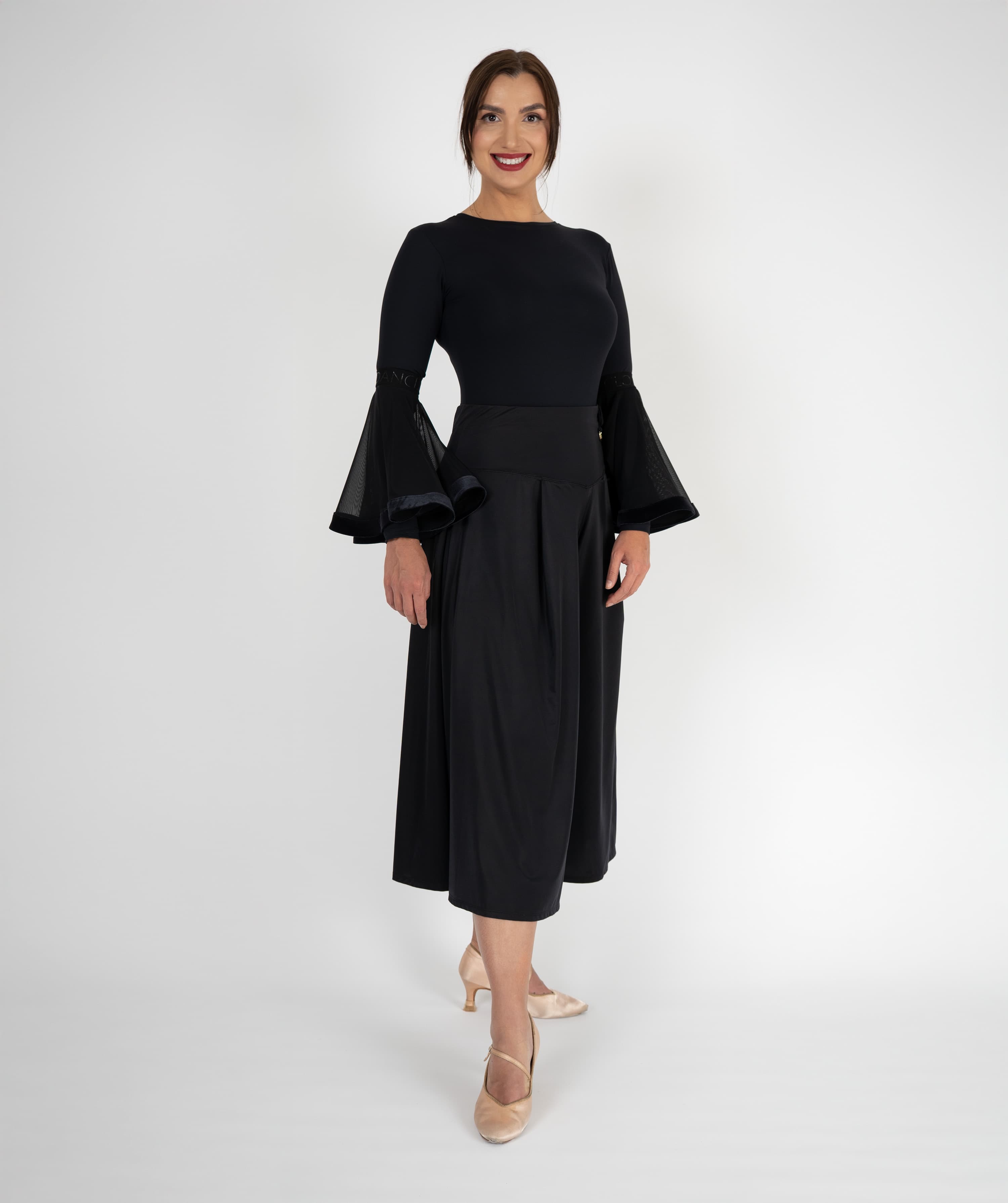 Grand Flow Shape Culottes | Yoke-Waist Wide-Legged Trousers Skirt Pants