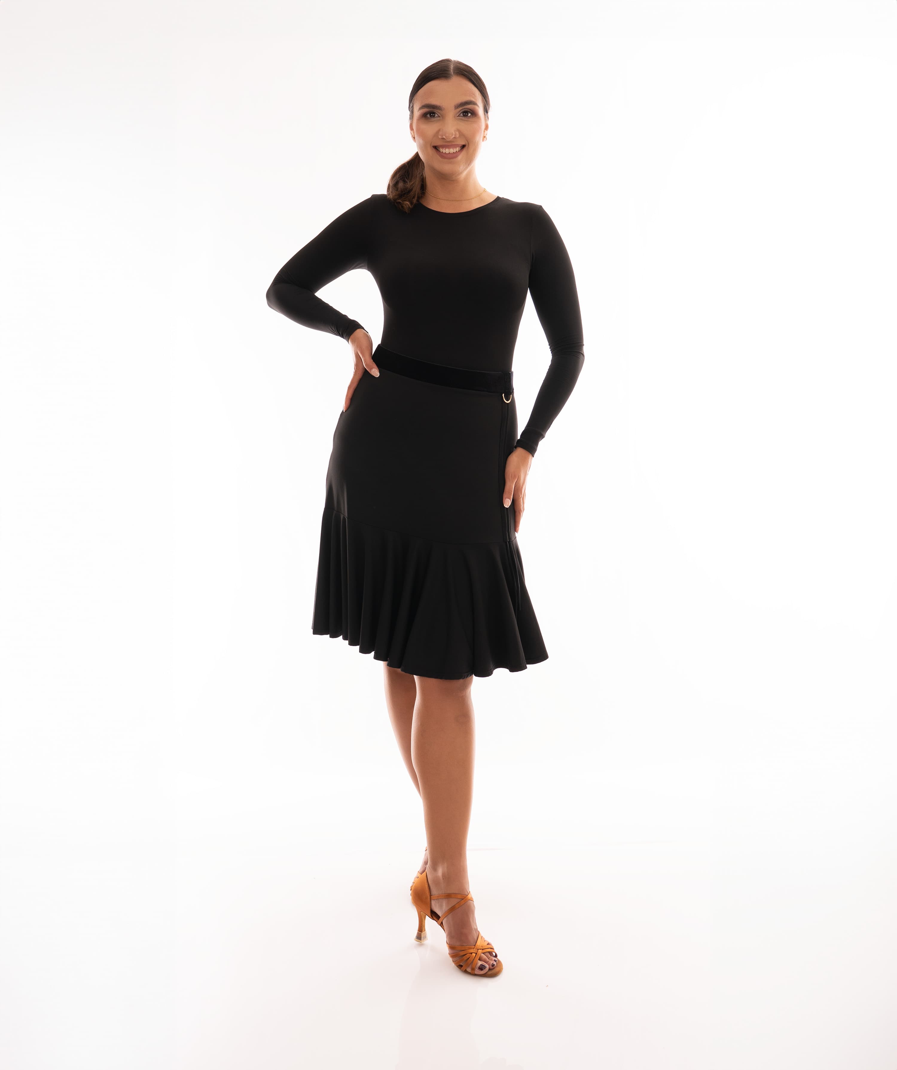 Cuban Heat Latin Skirt | Adjustable Ruffle Skirt