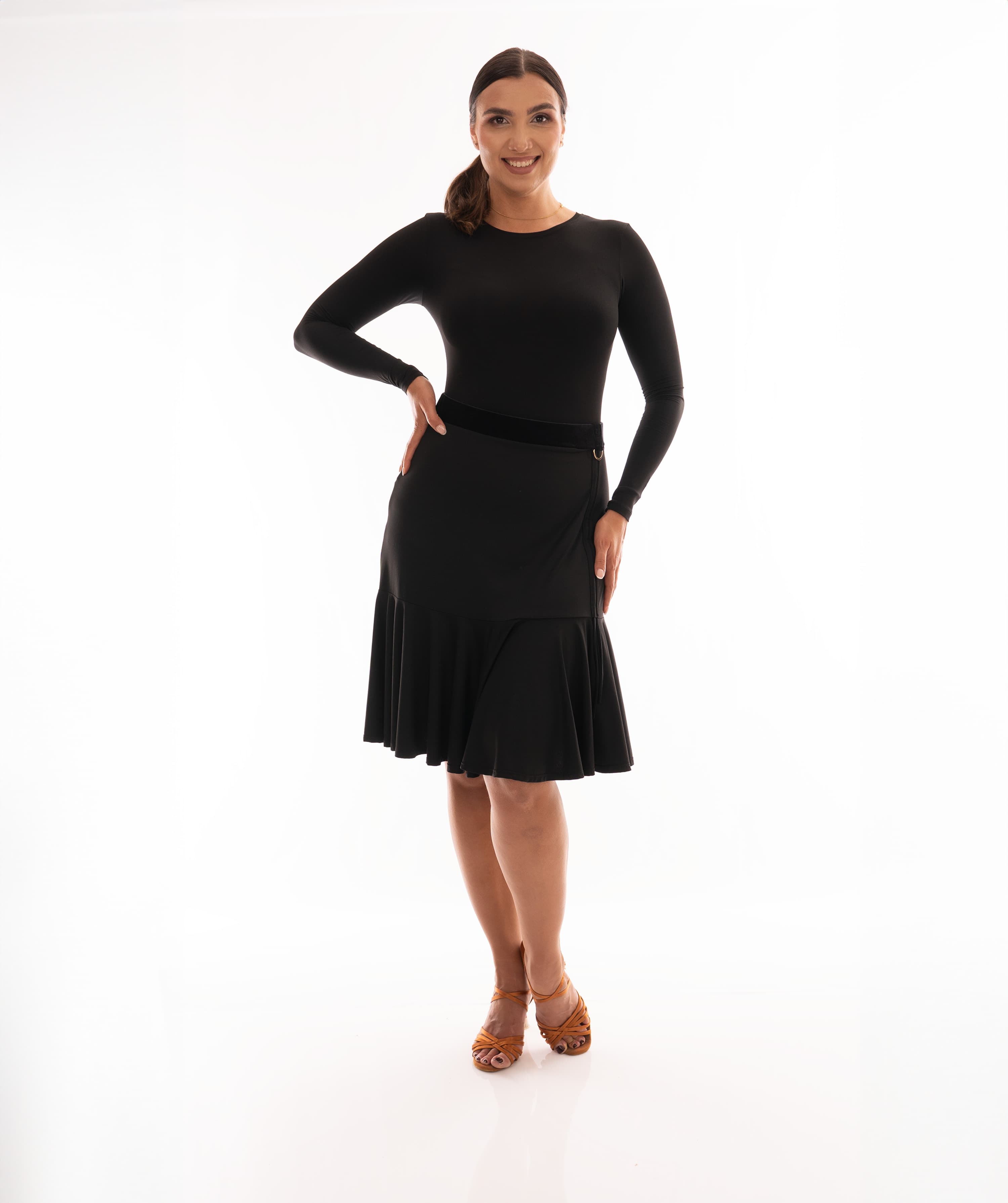 Cuban Heat Latin Skirt | Adjustable Ruffle Skirt
