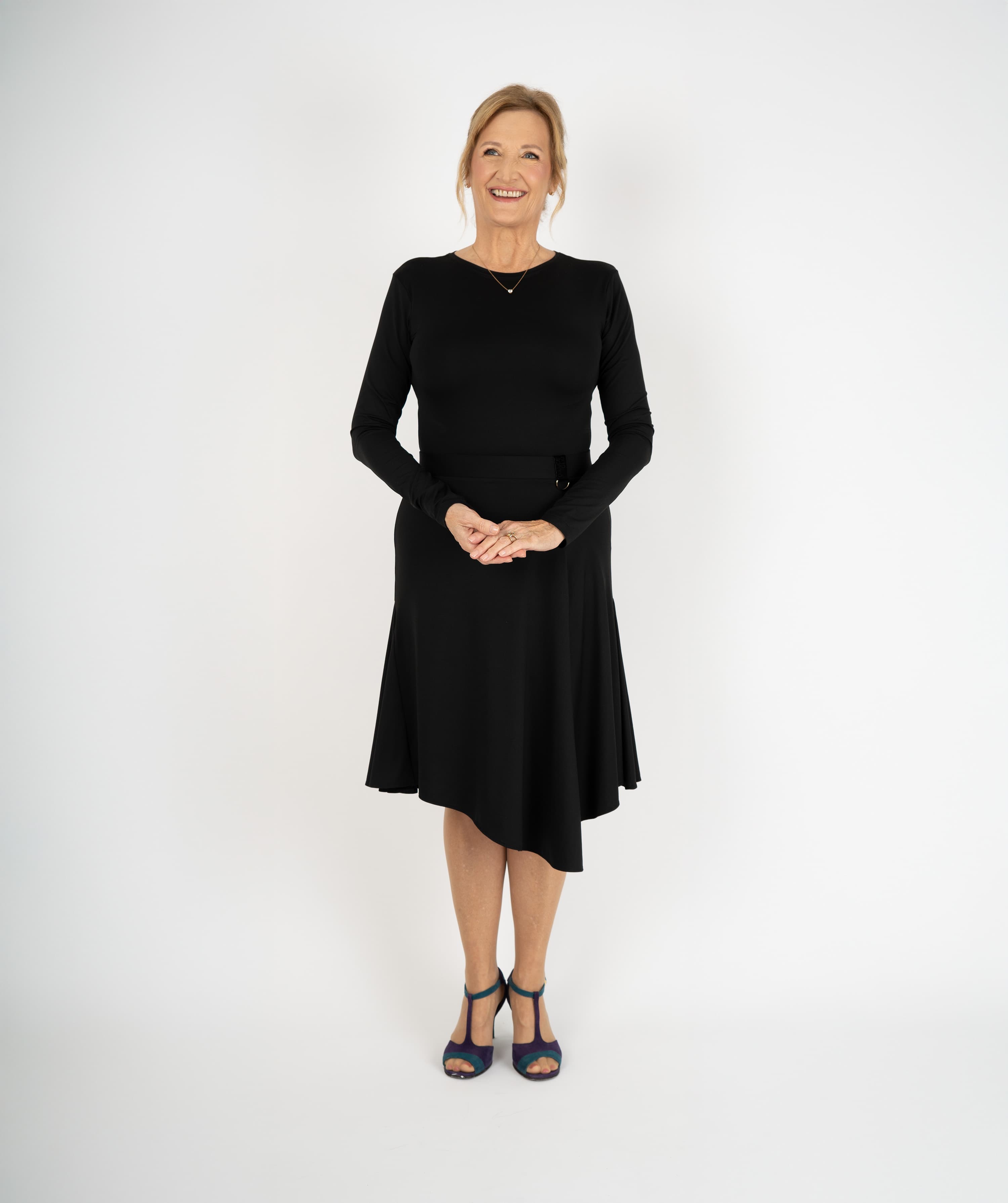 New Yorker Latin Skirt | A-Line Leg Slit Asymmetrical Skirt