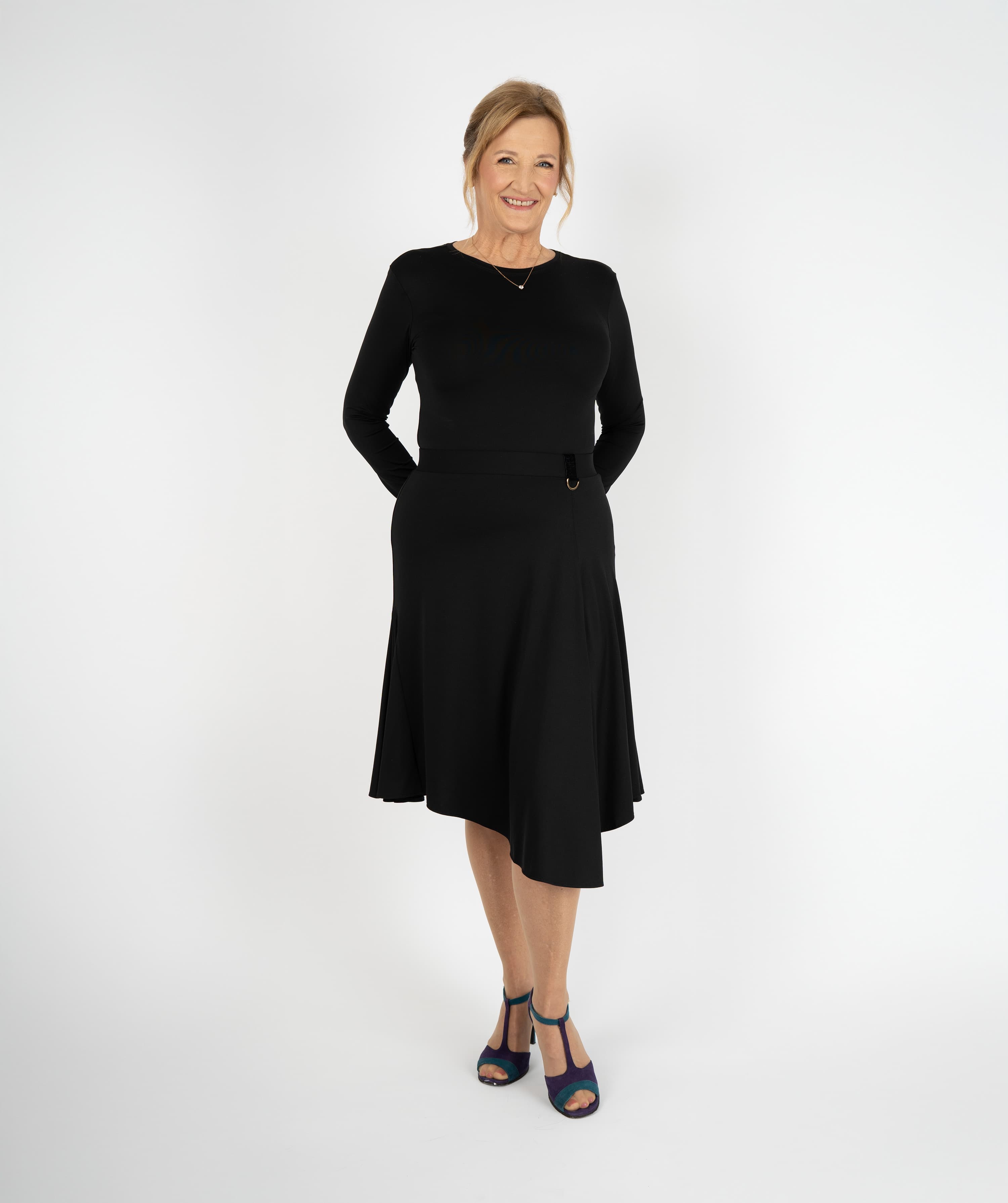 New Yorker Latin Skirt | A-Line Leg Slit Asymmetrical Skirt