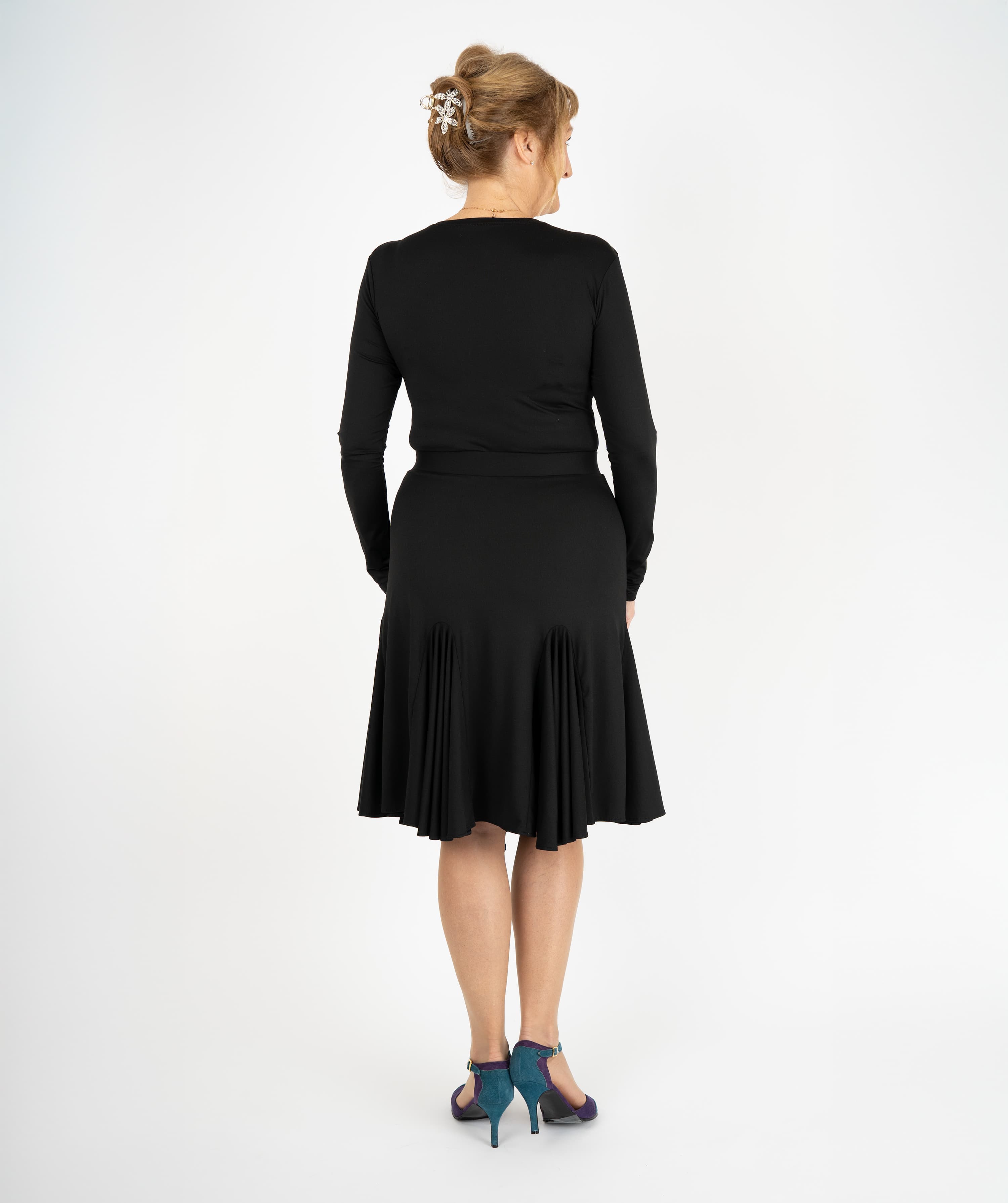 New Yorker Latin Skirt | A-Line Leg Slit Asymmetrical Skirt