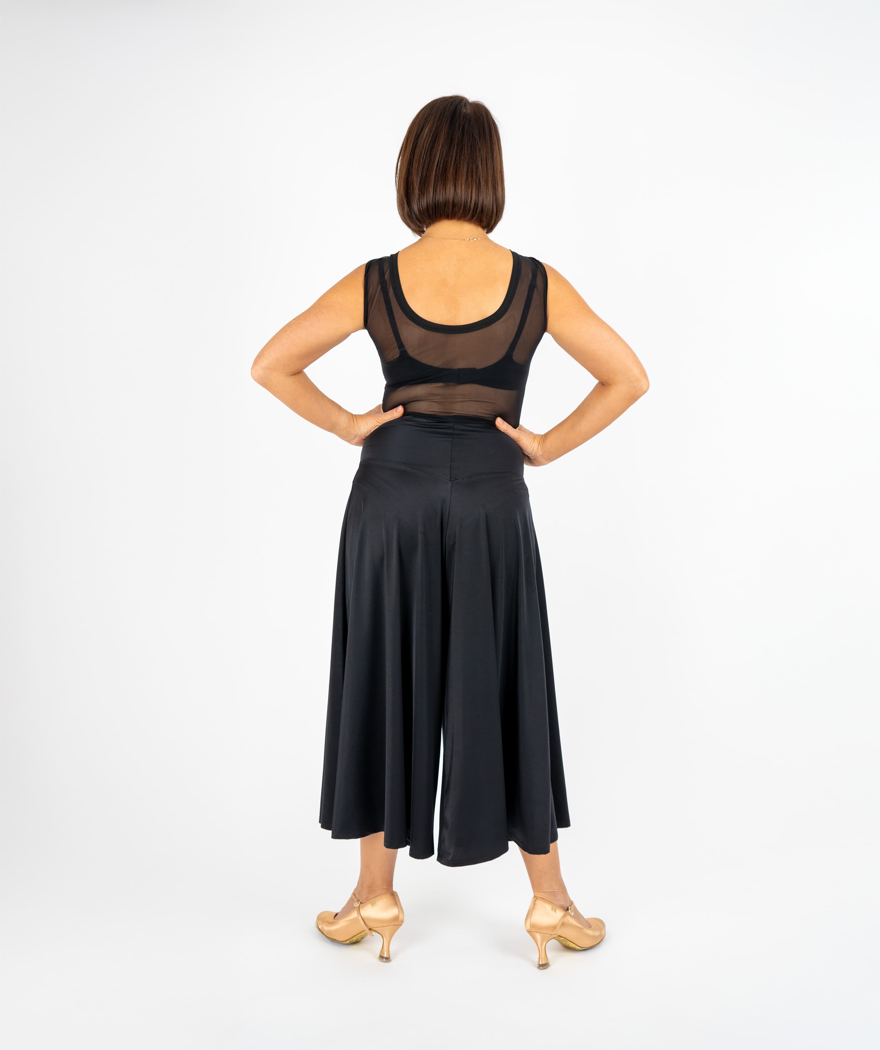 Grand Flow Shape Culottes | Yoke-Waist Wide-Legged Trousers Skirt Pants